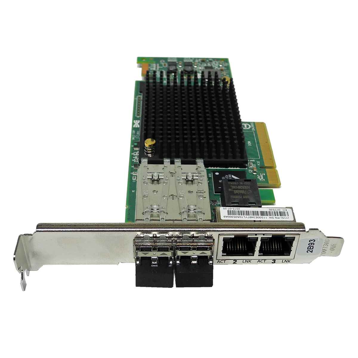 IBM 2B93 4-Port (2x10Gb FC SFP+ / 2x GbE RJ45) PCIe x8 Server Adapter 00E3497 FP IBM 2B93 4-Port (2x10Gb FC SFP+ / 2x GbE RJ45) PCIe x8 Server Adapter 00E3497 FP