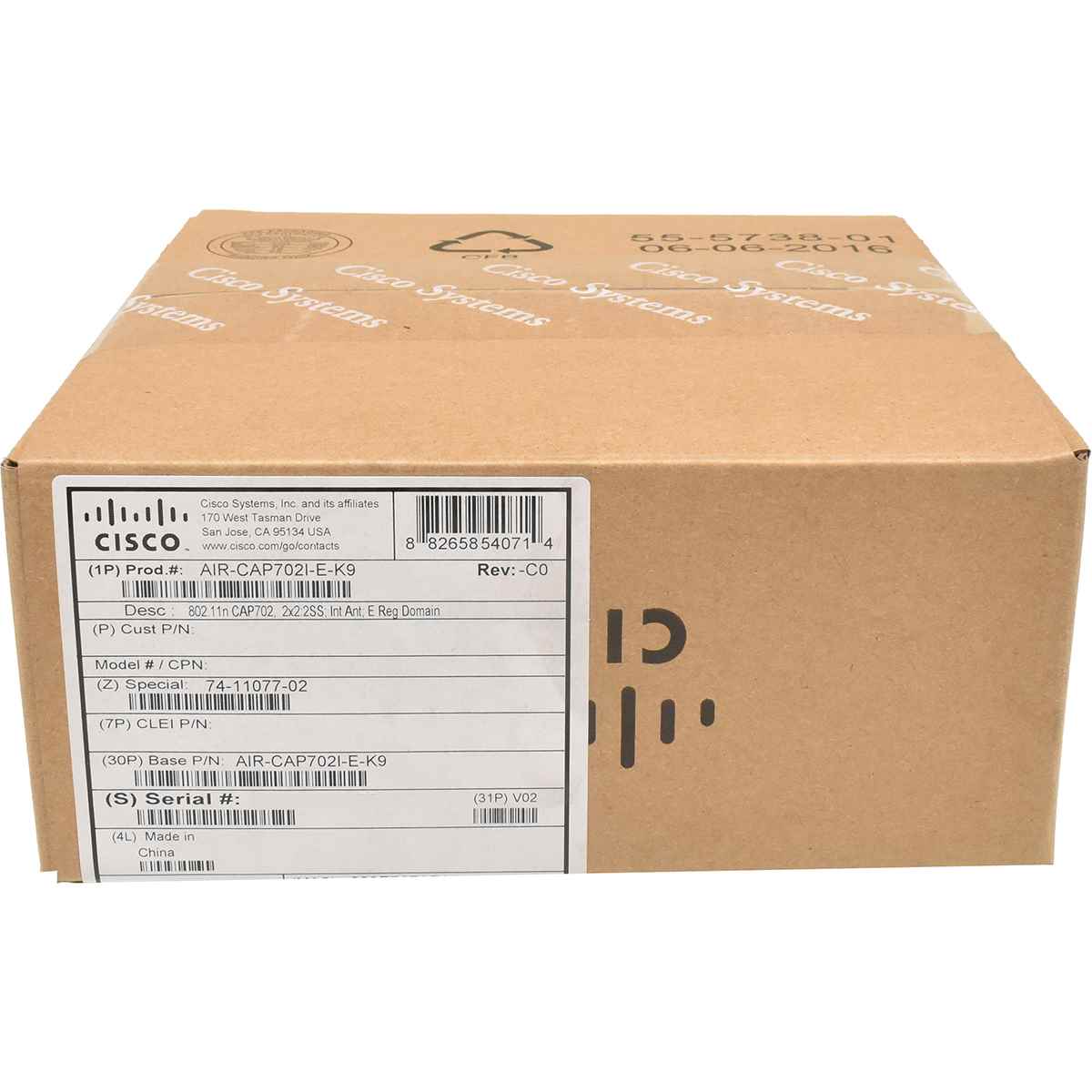 Cisco Access Point AIR-CAP702I-E-K9 802.11n Dual Band 2x2:2SS Int Ant E No AC NEU