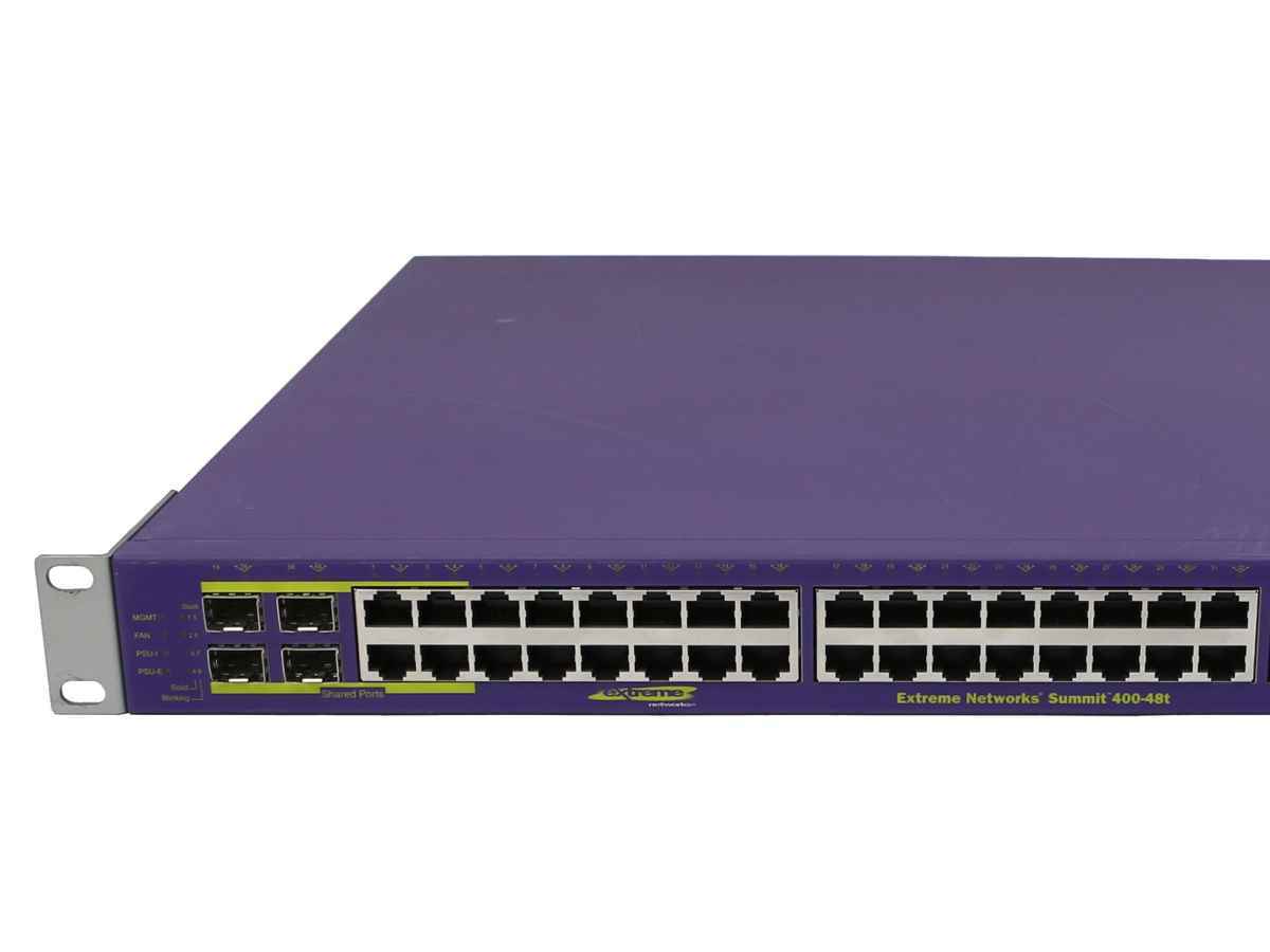Extreme Networks Summit 400-48t 16101 800168-00-04 48-Port stackable GE Switch 4x SFP Extreme Networks Summit 400-48t 16101 800168-00-04 48-Port stackable GE Switch 4x SFP