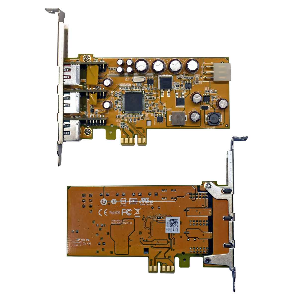 Dell Powered USB PCIe Card 3x12V PUB1200XLX100 0KV46M KV46M POS PC wie Neu FP