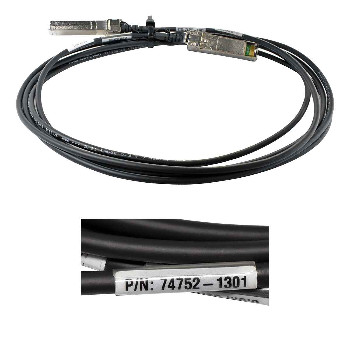 Molex 74752-1301 3.0M 30AWG 10 Gbps SFP+ - SFP+ Datenkabel Molex 74752-1301 3.0M 30AWG 10 Gbps SFP+ - SFP+ Datenkabel