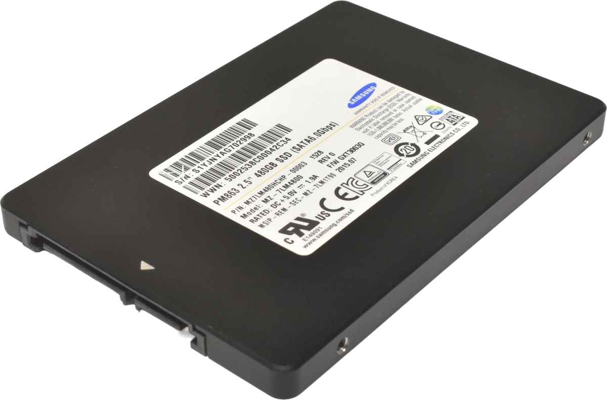 Samsung PM863 MZ-7LM4800 480GB 2.5" 6G SATA SSD ProLiant DL G8 G9 G10