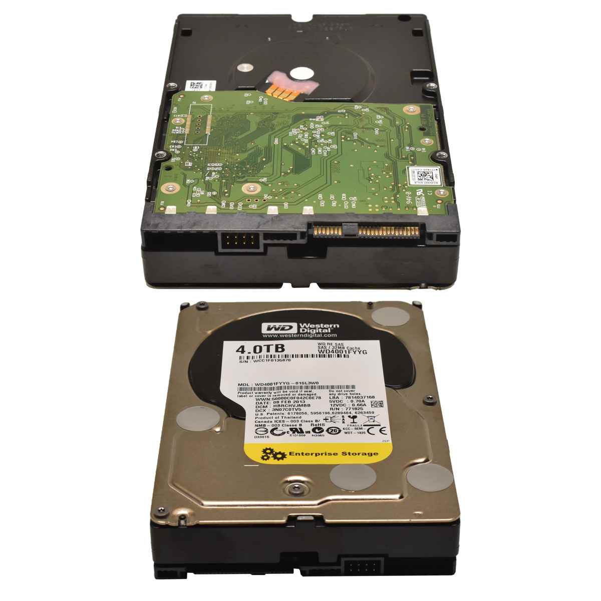 WD RE 4TB 3.5" 7.2K 6G 32MB Cache SAS HDD Festplatte WD4001FYYG-01SL3W0 WD RE 4TB 3.5" 7.2K 6G 32MB Cache SAS HDD Festplatte WD4001FYYG-01SL3W0