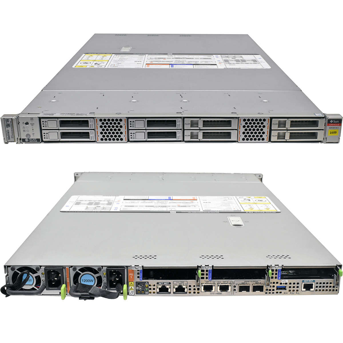 Sun Oracle X8-2 Rack Server no CPU no PC4 RAM 2x HS 8x SFF 2,5" ohne HDD SAS9361-16i