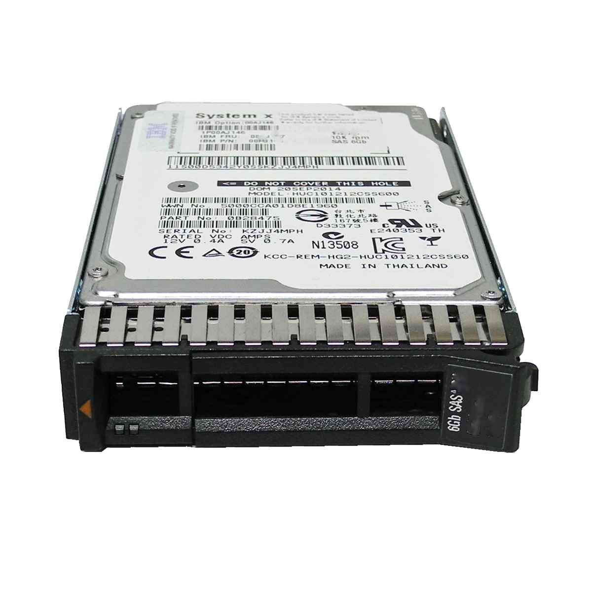 IBM 300GB 2.5“ 10K 6G SAS HDD/Festplatte 00AJ097 00AJ100 mit Rahmen 00E7600 IBM 600GB 2.5“ 10K 6G SAS HDD/Festplatte 49Y2052 mit Rahmen 00E7600
