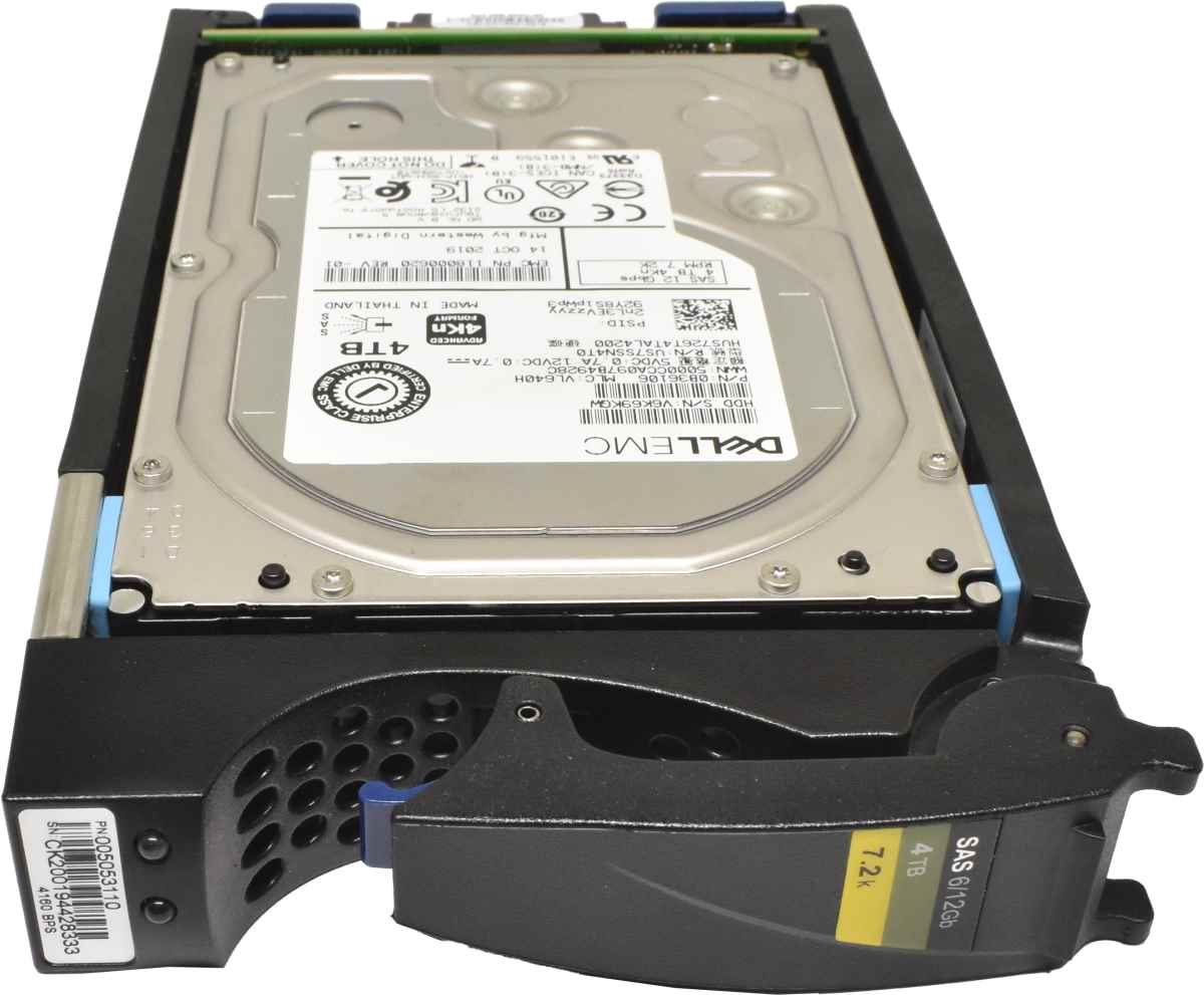 Dell EMC 4TB 3.5" 12G 7.2K SAS HDD Festplatte HUS726T4TAL4200 0B36106 mit Rahmen