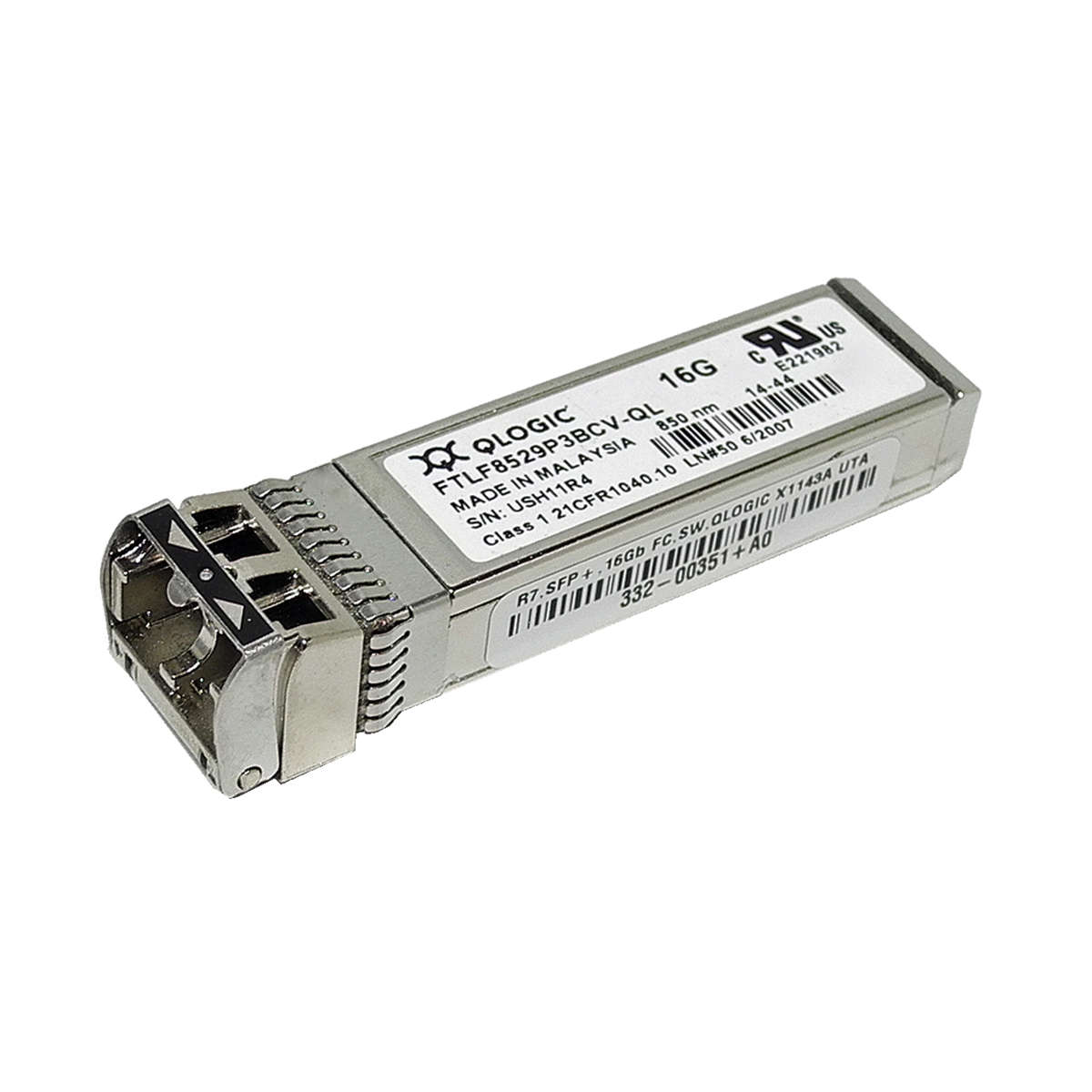 Finisar-QLogic-FTLF8529P3BCV-QL-SFP-16G-FC-SW-850n-001.jpg Finisar QLogic FTLF8529P3BCV-QL SFP+ 16G FC SW 850nm Optical Transceiver