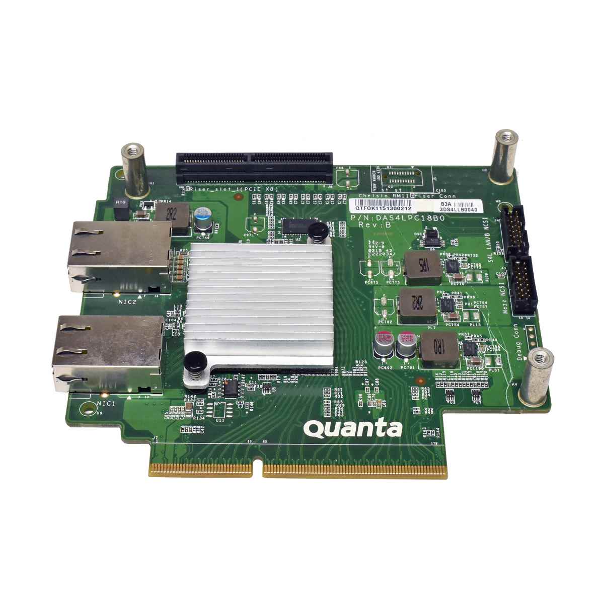 Quanta DAS4LPC18B0 2-Port LAN I/O Platine für Lenovo RQ940 Fujitsu RX4770 M2 Quanta DAS4LPC18B0 2-Port LAN I/O Platine für Lenovo RQ940 Fujitsu RX4770 M2