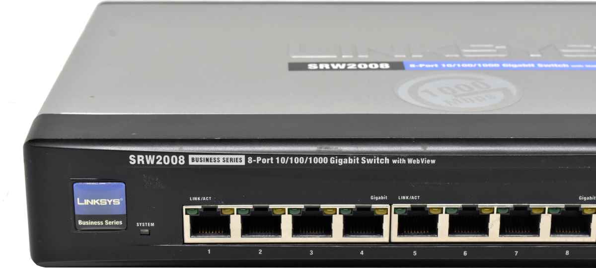 Linksys SRW2008 8-Port RJ-45 GE Switch 2x 1G SFP Combo +PSU Linksys SRW2008 8-Port RJ-45 GE Switch 2x 1G SFP Combo +PSU