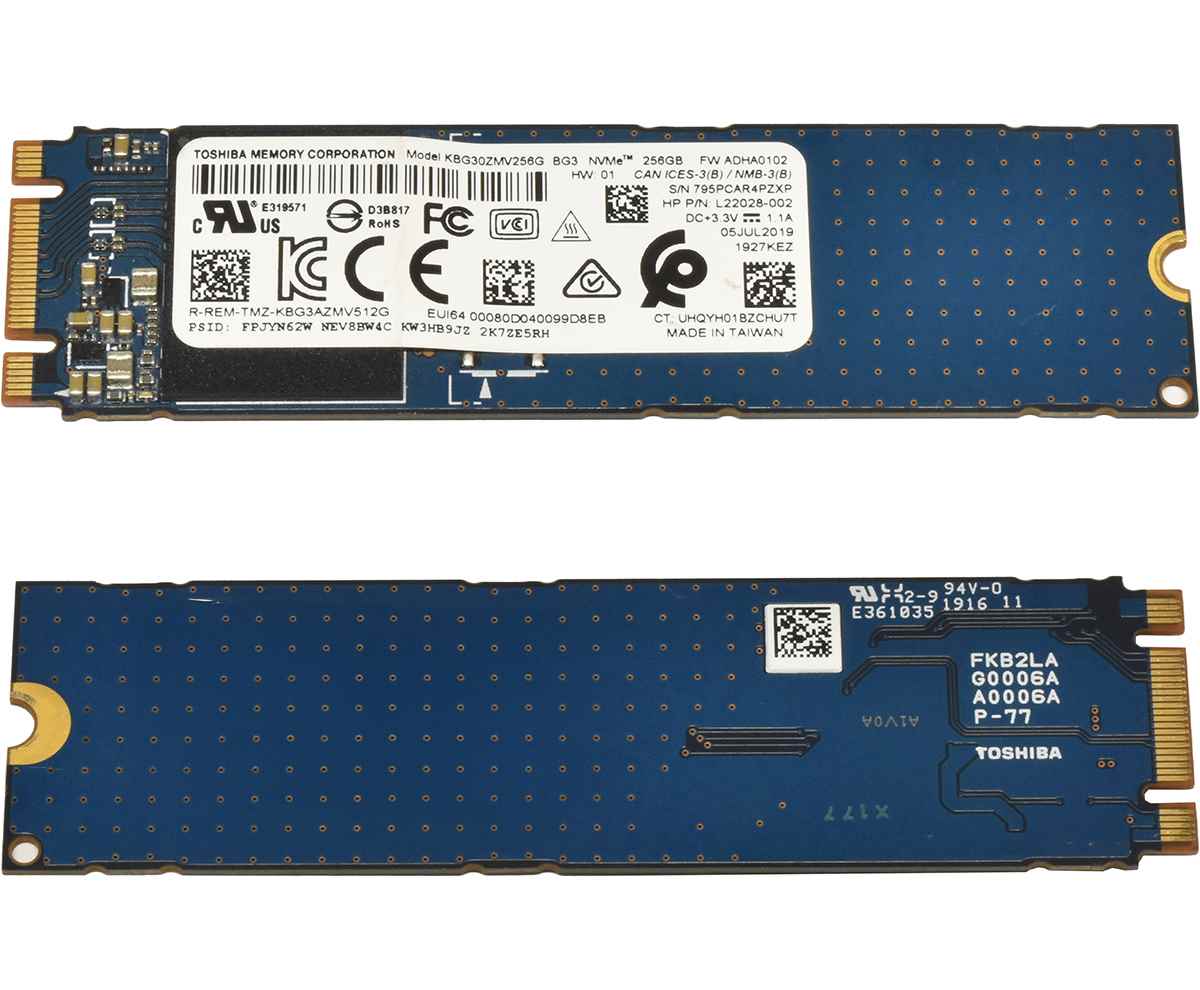 Toshiba KBG30ZMV256G SSD 256GB M.2 2280 PCIe 3.0 x2 NVMe Toshiba KBG30ZMV256G SSD 256GB M.2 2280 PCIe 3.0 x2 NVMe