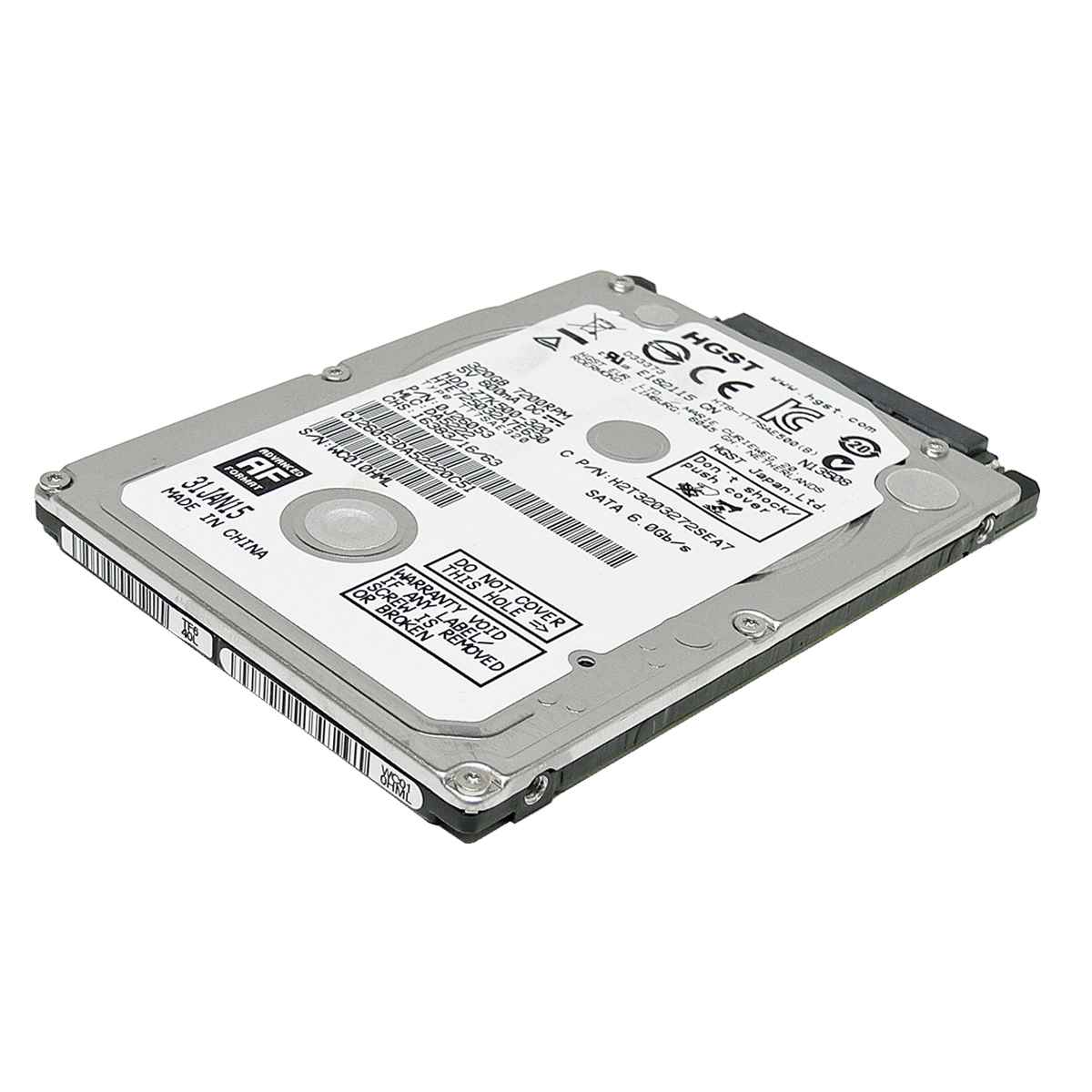 HGST 320GB 2.5" 7.2K 6G SATA HDD Festplatte HTE725032A7E630 0J26053 PC Laptop