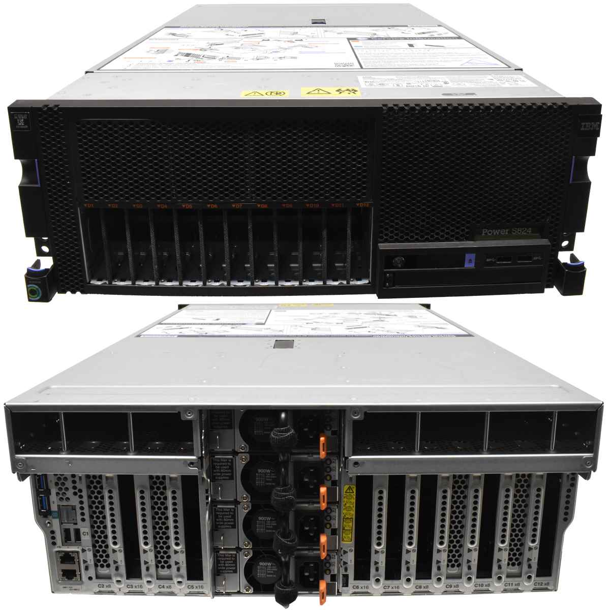 IBM Power S824 2x Power8 CPU 768GB RAM PC4 12x SFF 2,5 4U Server 8286-42A IBM Power S824 2x Power8 CPU 768GB RAM PC4 12x SFF 2,5 4U Server 8286-42A
