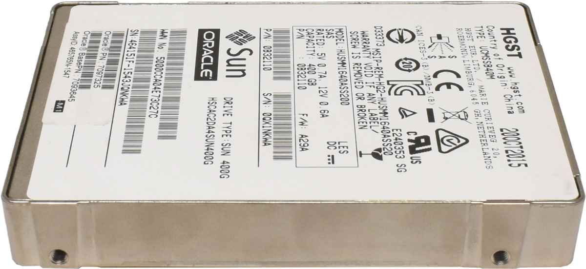 Sun Oracle HGST SSD 400GB 2.5" 12G SAS HUSMM1640ASS200 0B32110 7097325