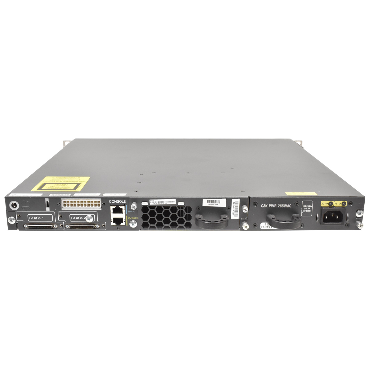 Cisco Catalyst WS-C3750E-48TD-S 48-Port + 1x C3K-PWR-265WAC Netzteil/PWS