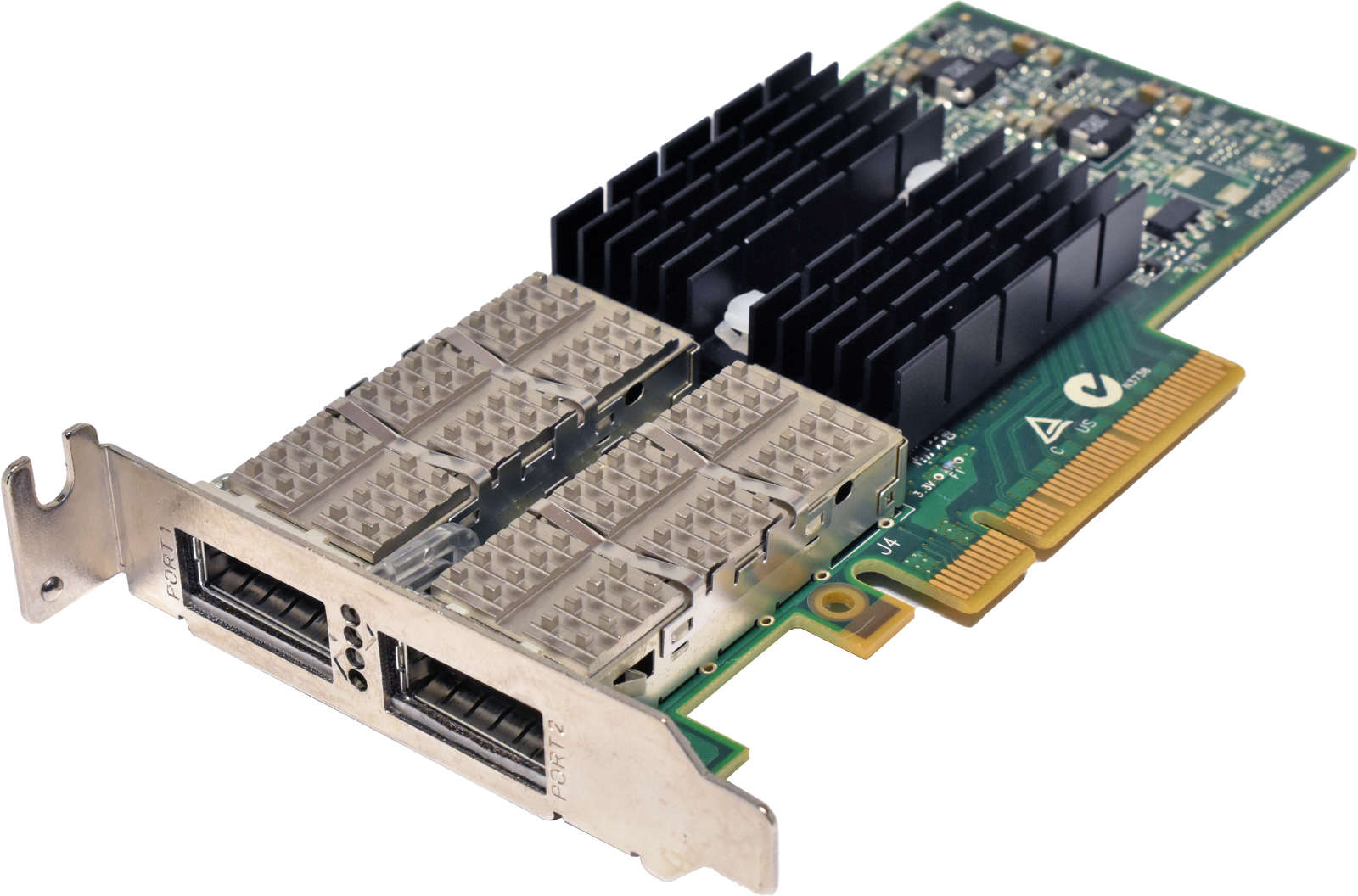 Fujitsu-CA05954-2102-A3C40136900-Dual-Port-FDR-54G-001.jpg Fujitsu CA05954-2102 A3C40136900 Dual-Port FDR 54G QSFP+ Infiniband HCA Network Adapter PCIe x8