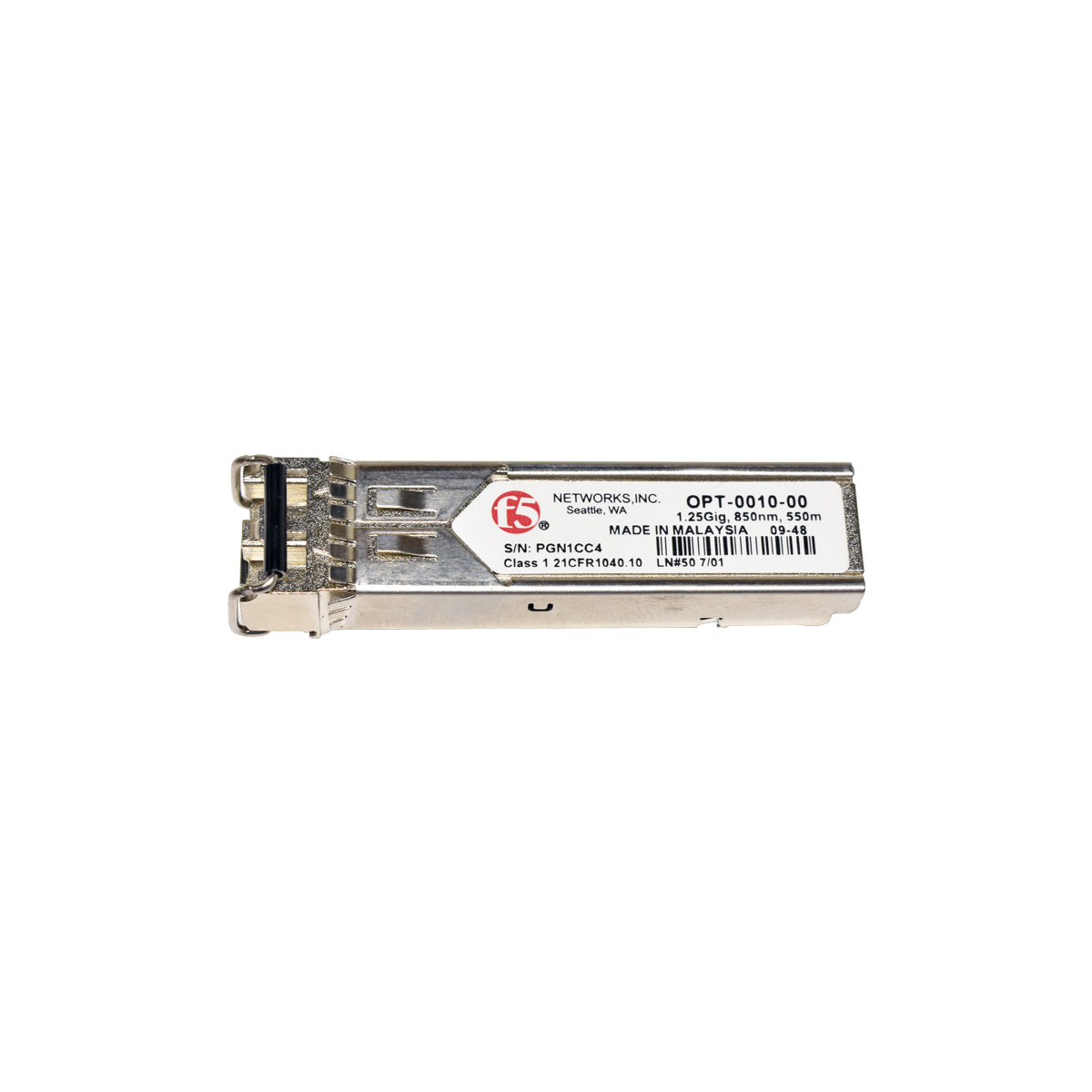 F5 Networks Original SFP 1000Base-SX 1.25Gb mini GBIC Transceiver OPT-0010-00 F5 Networks Original SFP 1000Base-SX 1.25Gb mini GBIC Transceiver OPT-0010-00