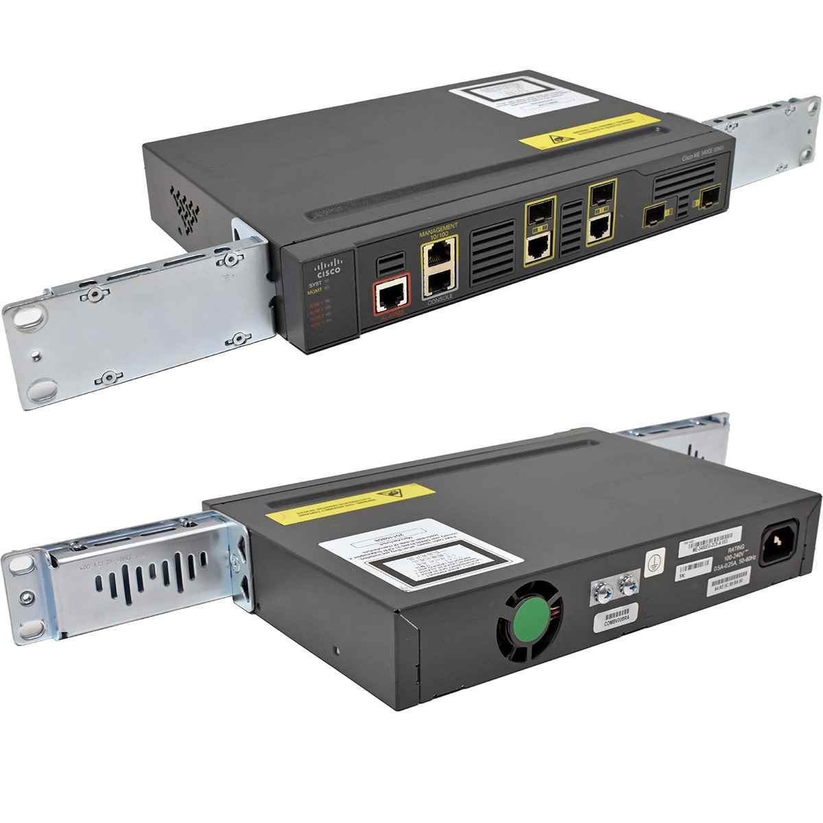 Cisco ME-3400EG-2CS-A Dual-Port RJ-45 GE Switch 4x SFP +Rack Ears Cisco ME-3400EG-2CS-A Dual-Port RJ-45 GE Switch 4x SFP +Rack Ears
