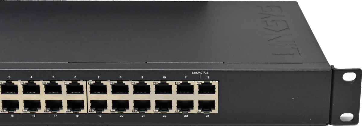 Linksys LGS124 V2 24-Port RJ-45 unmanaged GE Switch +Rack Ears Linksys LGS124 V2 24-Port RJ-45 unmanaged GE Switch +Rack Ears