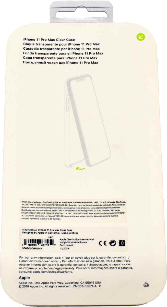 10x Apple Clear Case iPhone 11 Pro Max MX0H2ZM/A  Neu