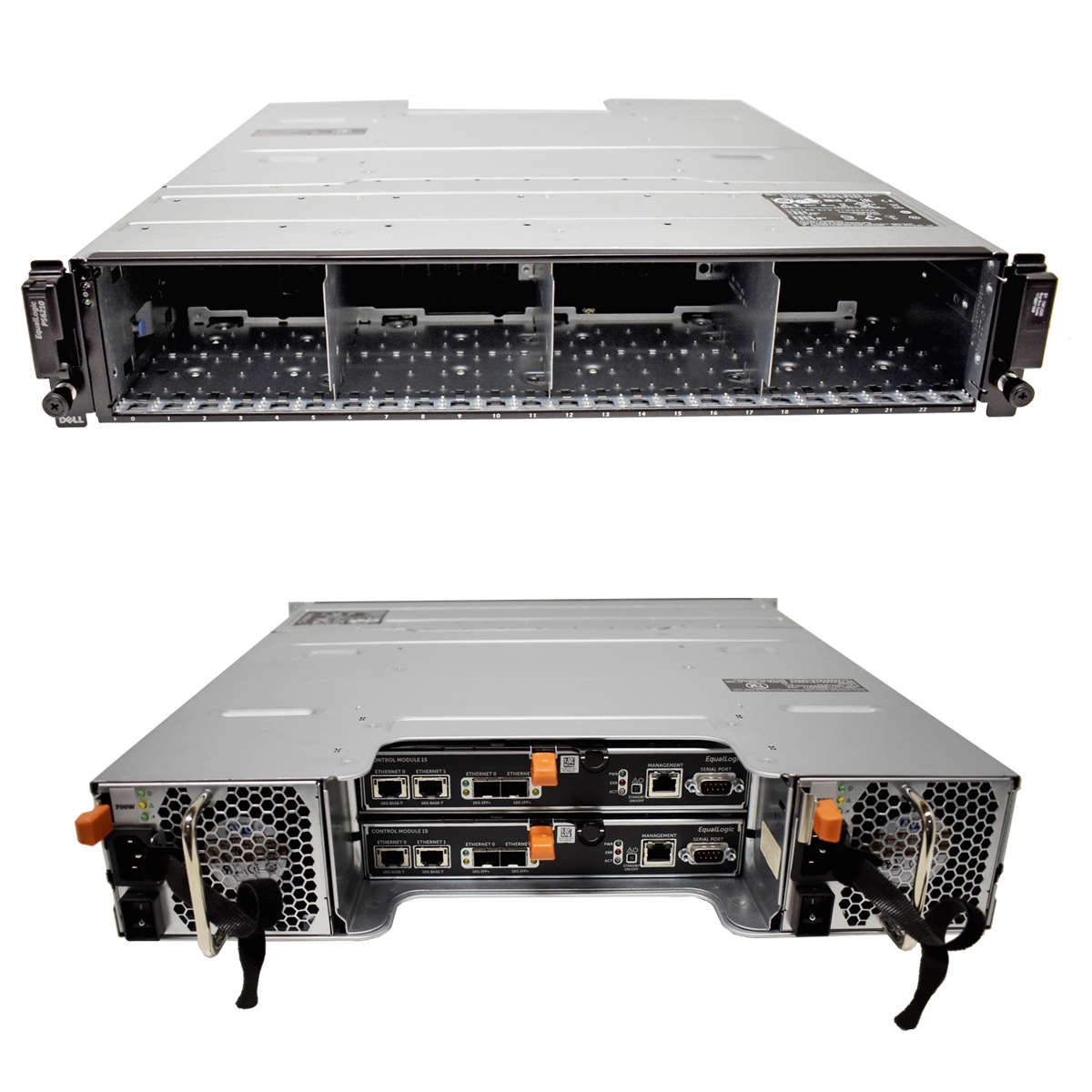 Dell-EqualLogic-PS6210X-2xModule15-DCY2N-2x-PSU-24-001.jpg Dell EqualLogic PS6210 2x Module15 10GbE 0MYKFF 2x PSU 24x SFF 2,5