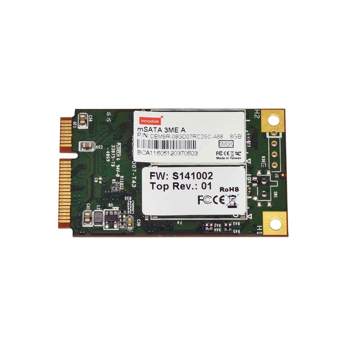 Innodisk mSATA 3ME / 3ME A mini-PCIe 8GB 6 Gb/s SSD Memory Card DEMSR-08GD07RC2SC-A88 Innodisk mSATA 3ME / 3ME A mini-PCIe 8GB 6 Gb/s SSD Memory Card DEMSR-08GD07RC2SC-A88