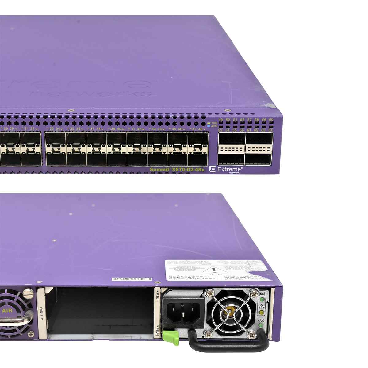 Extreme Summit X670-G2-48x-4q 17310 48-Port SFP+ 10GE Switch 4x 40G QSFP+ 1x PSU Extreme Summit X670-G2-48x-4q 17310 48-Port SFP+ 10GE Switch 4x 40G QSFP+ 1x PSU