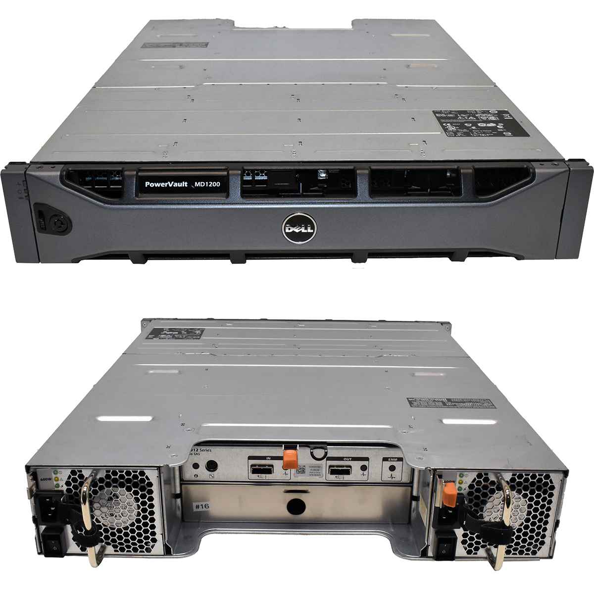 Dell PowerVault MD1200 2U 1x E01M001 6Gbps 2x PSU 12xBay 3.5 LFF Bezel ohne HDD Dell PowerVault MD1200 2U 1x E01M001 6Gbps 2x PSU 12xBay 3.5 LFF Bezel ohne HDD