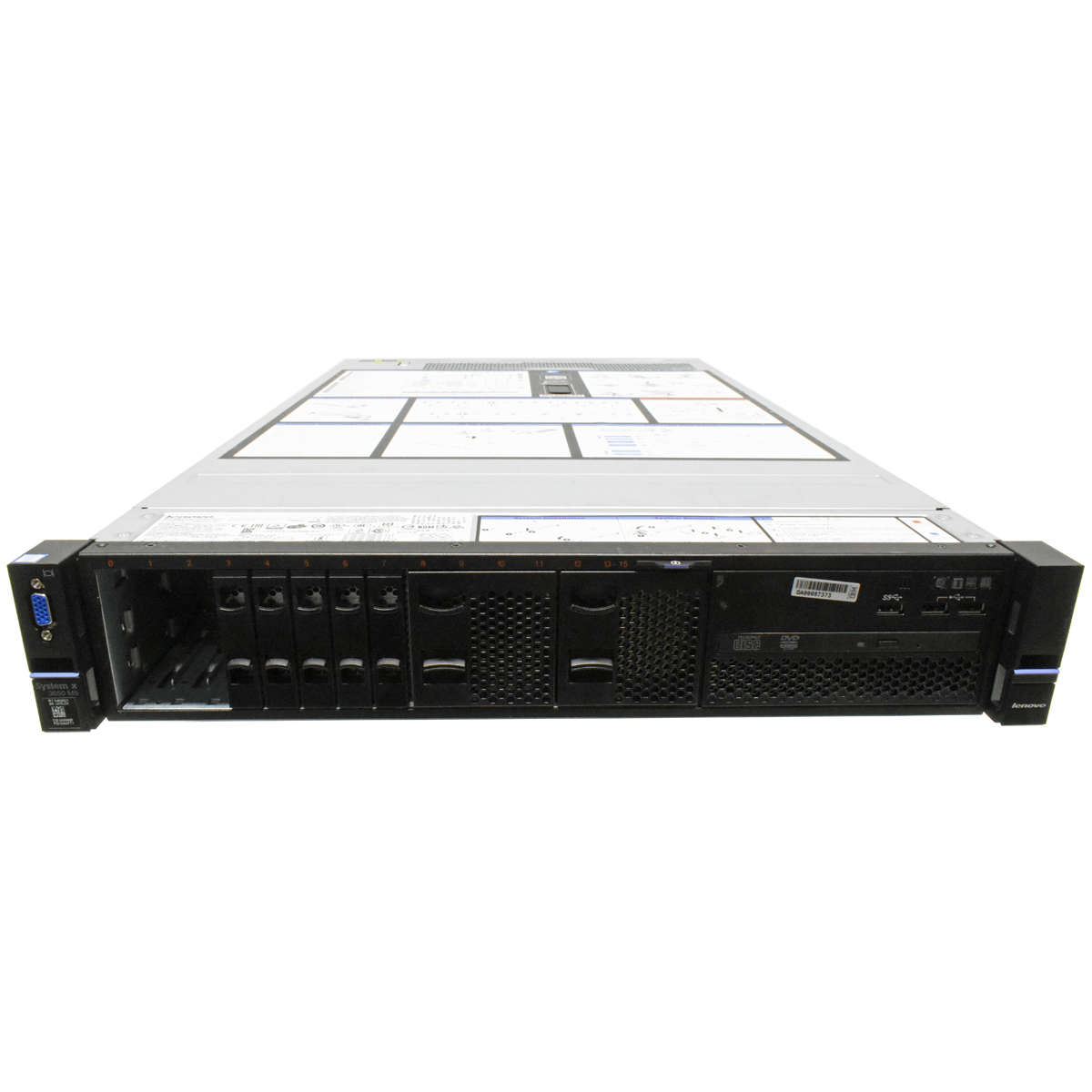 Lenovo-System-x3650-M5-Server-ohne-CPU-0GB-DDR4-RA-001.jpg Lenovo System x3650 M5 Server Xeon E5-2637 V3 CPU 32GB PC4 8x SFF 2,5 M5210 12G