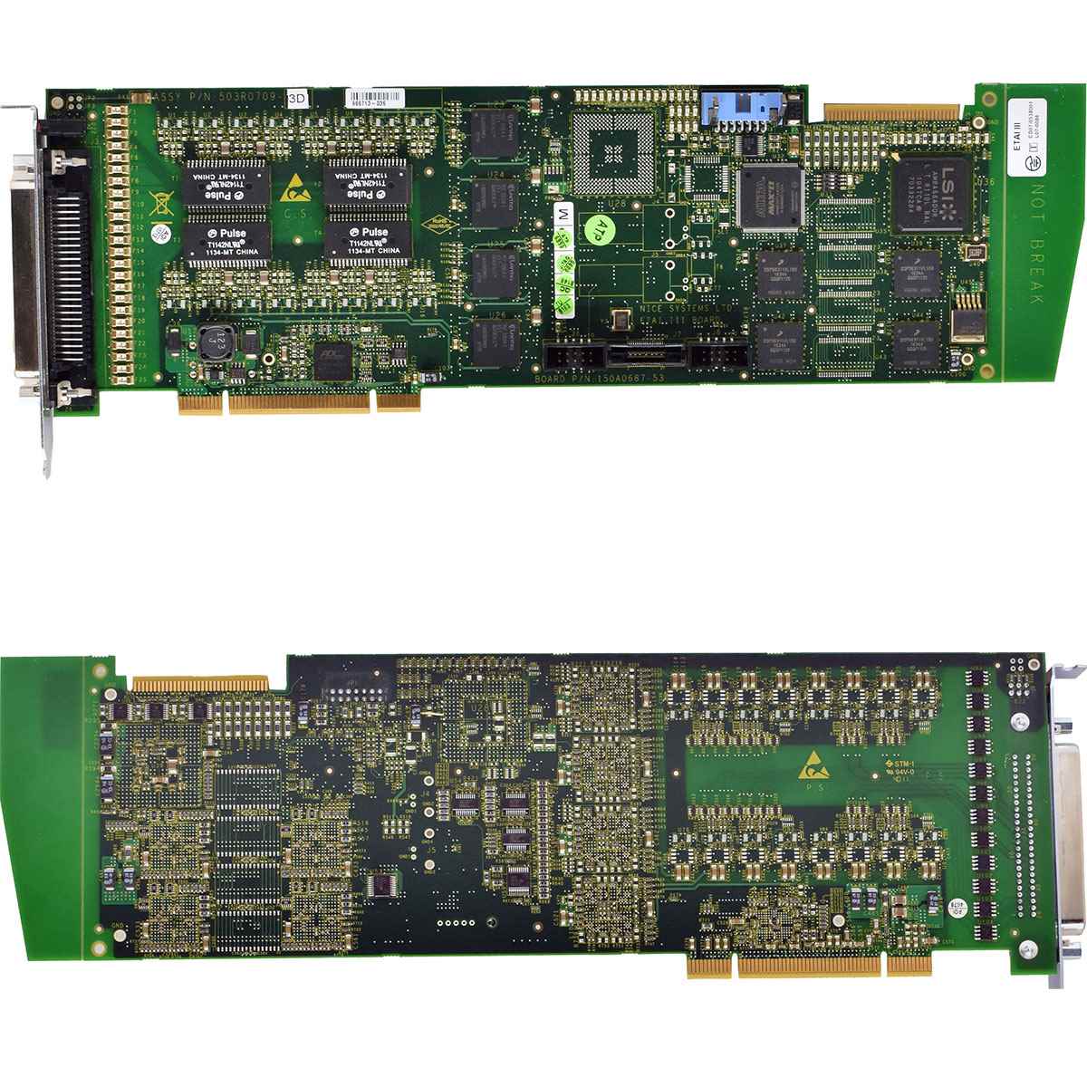 NICE Systems ETAI III PCI Board 503R0709-3D 150A0687-53 1x 50-PIN Centronics SCSI