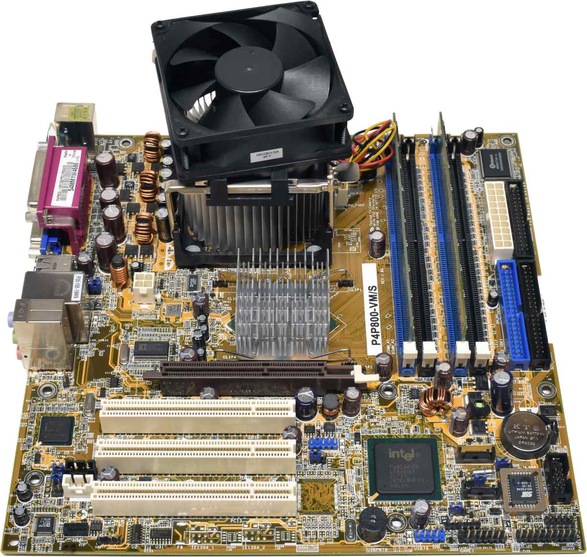 ASUS Retro Motherboard P4P800-VM/S 1GB RAM Pentium 4 3.20GHz CPU
