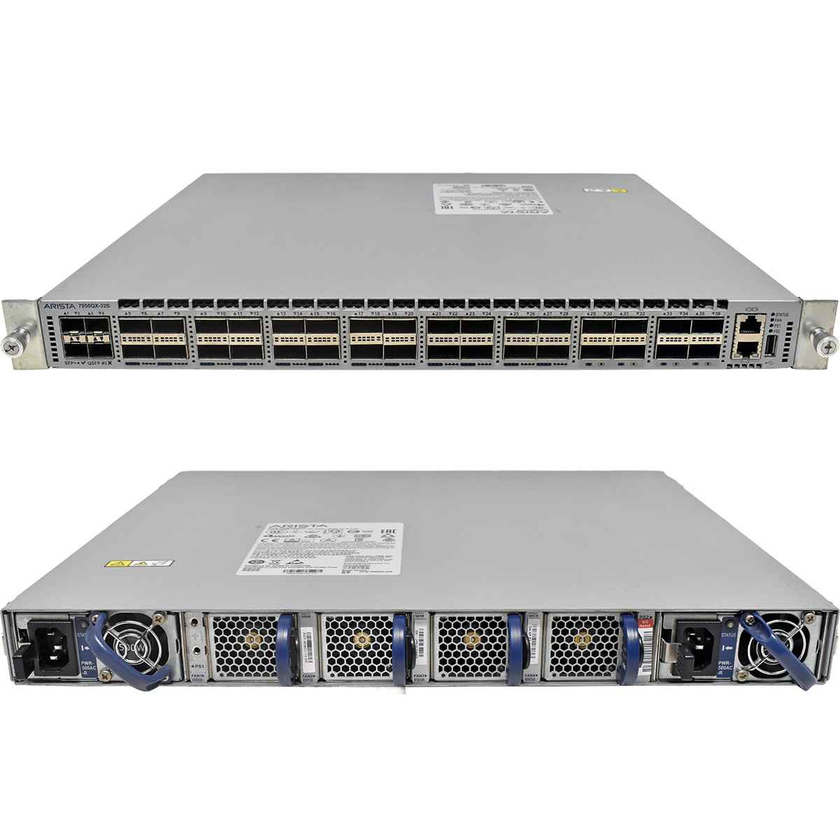 Arista DCS-7050QX-32S-R 32-Port 40G QSFP+ Ethernet Switch 4x SFP+ +Insides of Rack Rails