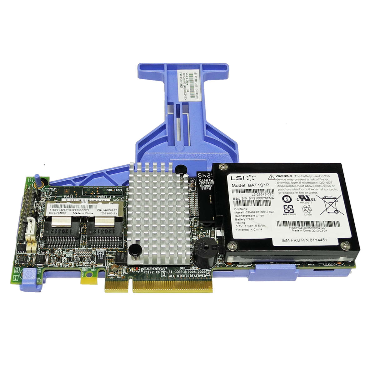 IBM-ServeRAID-M5015-6-Gb-s-RAID-Controller-46C8927-003.jpg IBM ServeRAID M5015 6 Gb/s RAID Controller 46C8927 +BBU + Kabel + Backplane