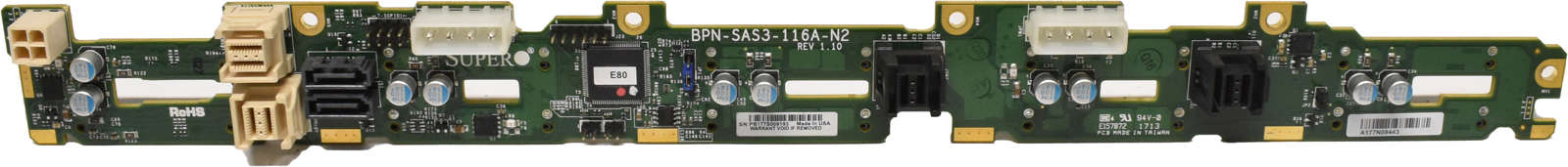 Supermicro-Backplane-BPN-SAS3-116A-N2-12G-für-CSE-004.jpg Supermicro Backplane BPN-SAS3-116A-N2 12G für CSE-119U 10x 2.5“ +2 Power Kabel
