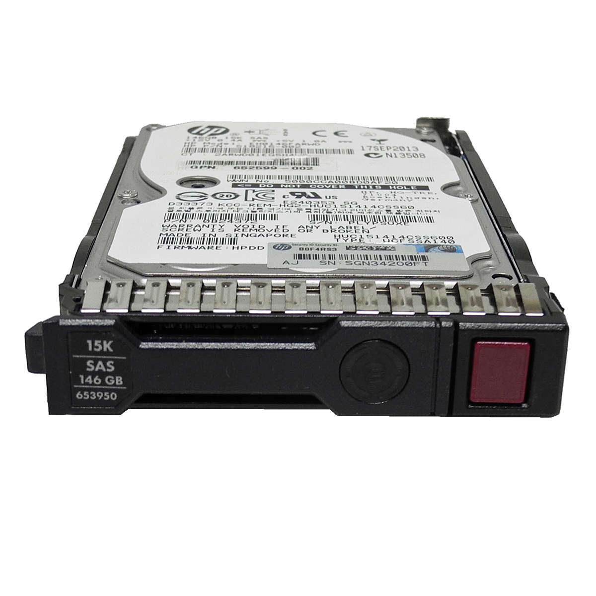 HP Toshiba 300GB 2.5" 15K 6G SAS HDD MK3001GRRB 653960-001 +Caddy
