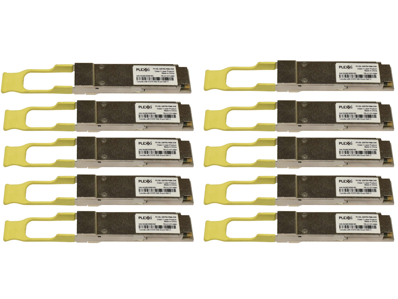 10x Plexxi GBIC PX-CBL-QSFP28-PSM4-2KM 100Gbps QSFP28 1310nm 2km TR-VC13T-NBK