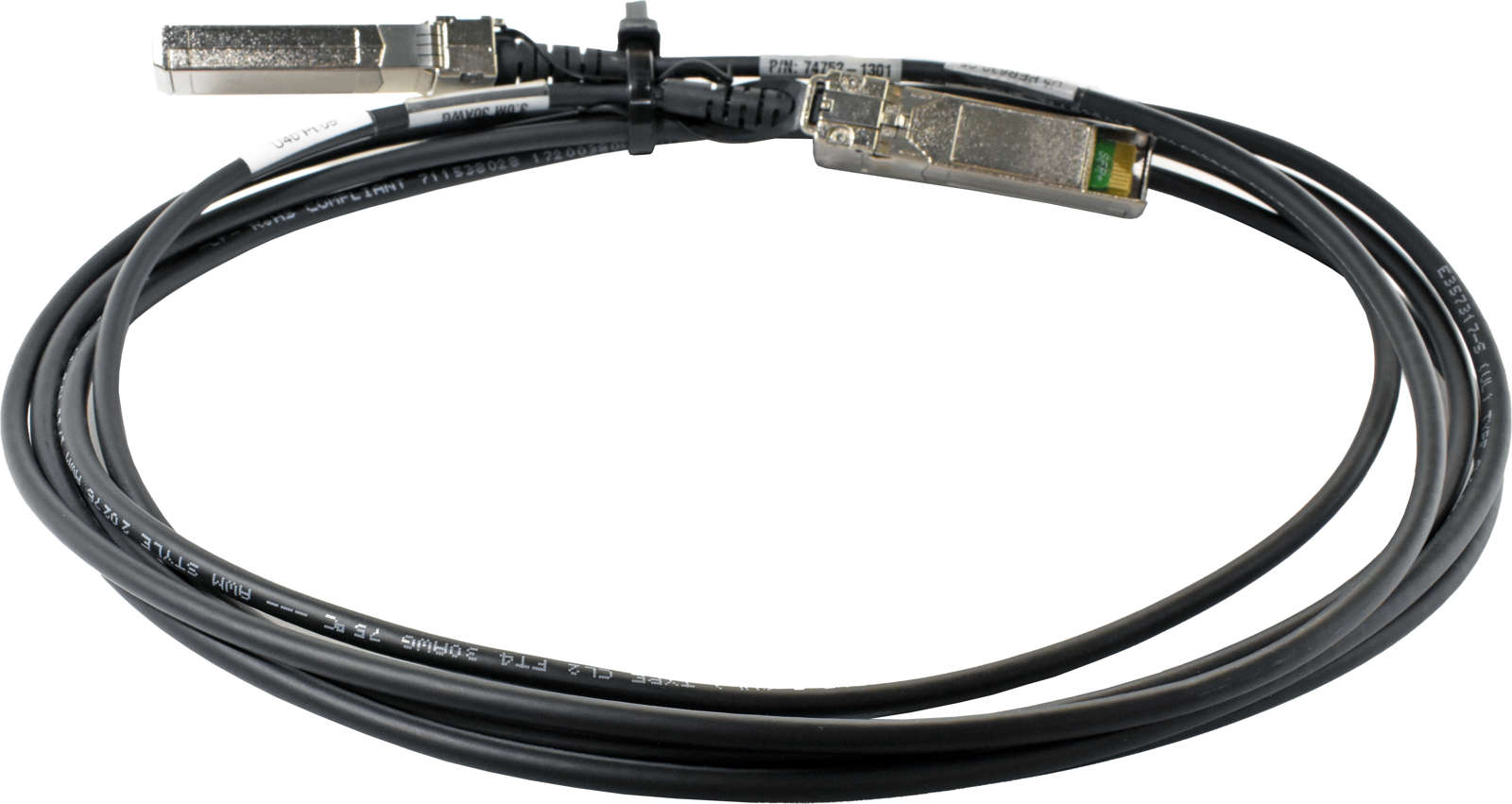 Molex-74752-1301-3-0M-30AWG-10-Gbps-SFP---SFP-Date-001.jpg Molex 74752-1301 3.0M 30AWG 10 Gbps SFP+ - SFP+ Datenkabel