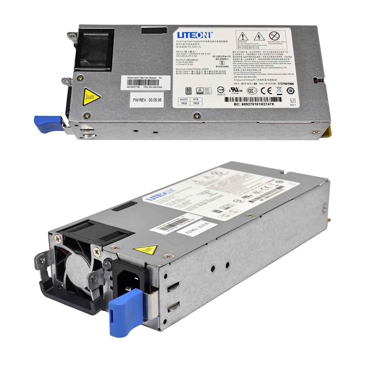 Lenovo LiteOn 550W Netzteil Power Supply PS-2551-7L 00HV556 for RD452X SD350X Lenovo LiteOn 550W Netzteil Power Supply PS-2551-7L 00HV556 for RD452X SD350X