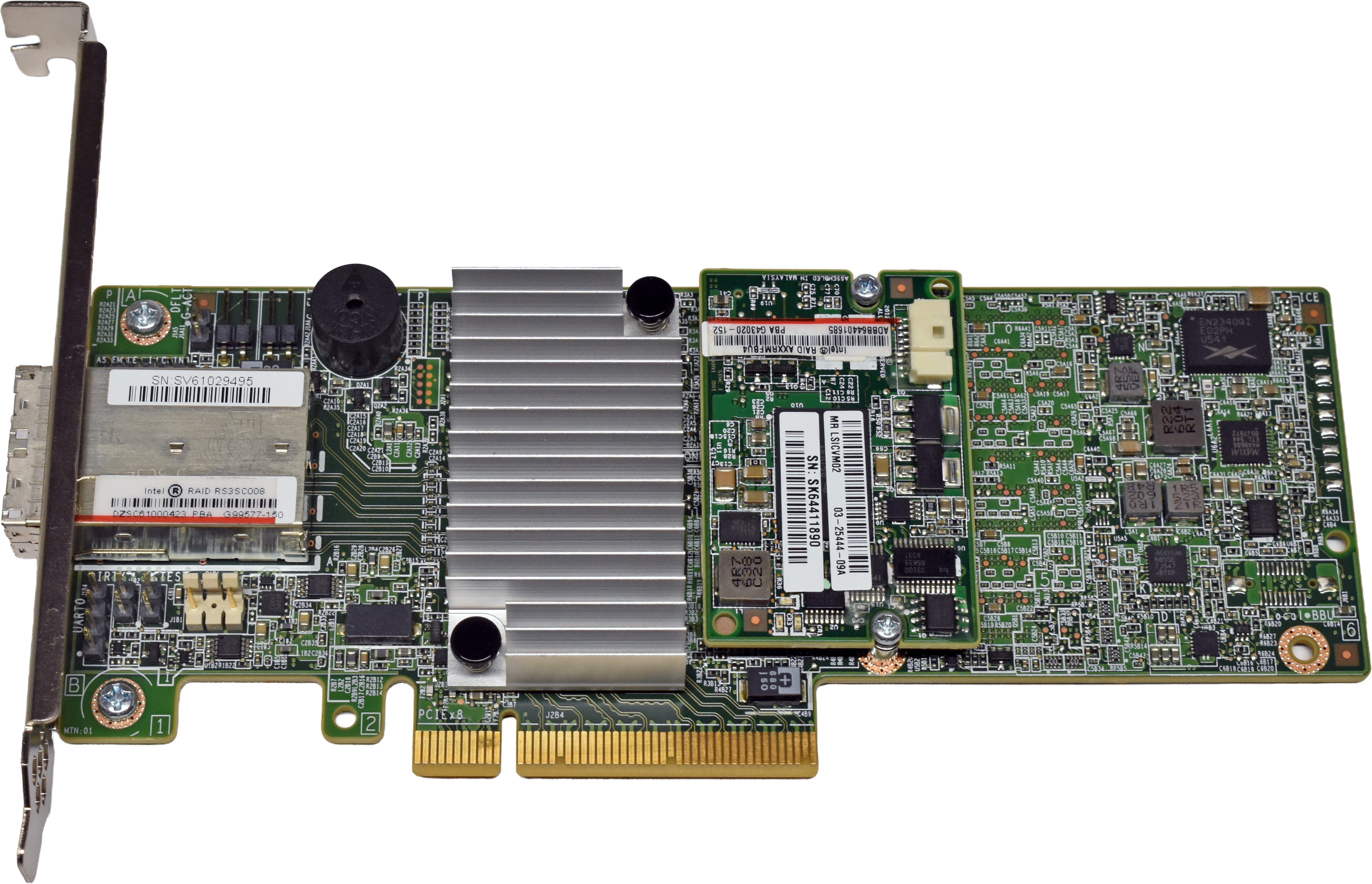 Intel RAID RS3SC008 LSI MR SAS 9380-8e 12Gb PCIe x8 RAID Controller 03-25528-08B +Cache FP