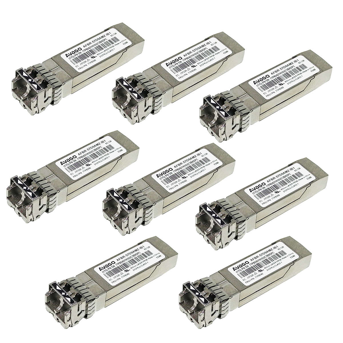 8-x-IBM-Avago-AFBR-57D9AMZ-IB1-8Gb-SW-850nm-SFP-FC-001.jpg 8 x IBM Avago AFBR-57D9AMZ-IB1 8Gb SW 850nm SFP+ FC Transceiver 77P8042