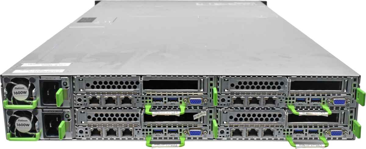 Fujitsu 4 Node Server Primergy CX400 M1 4x Node CX2550 M2 Barebone no CPU no DDR4 18x SFF