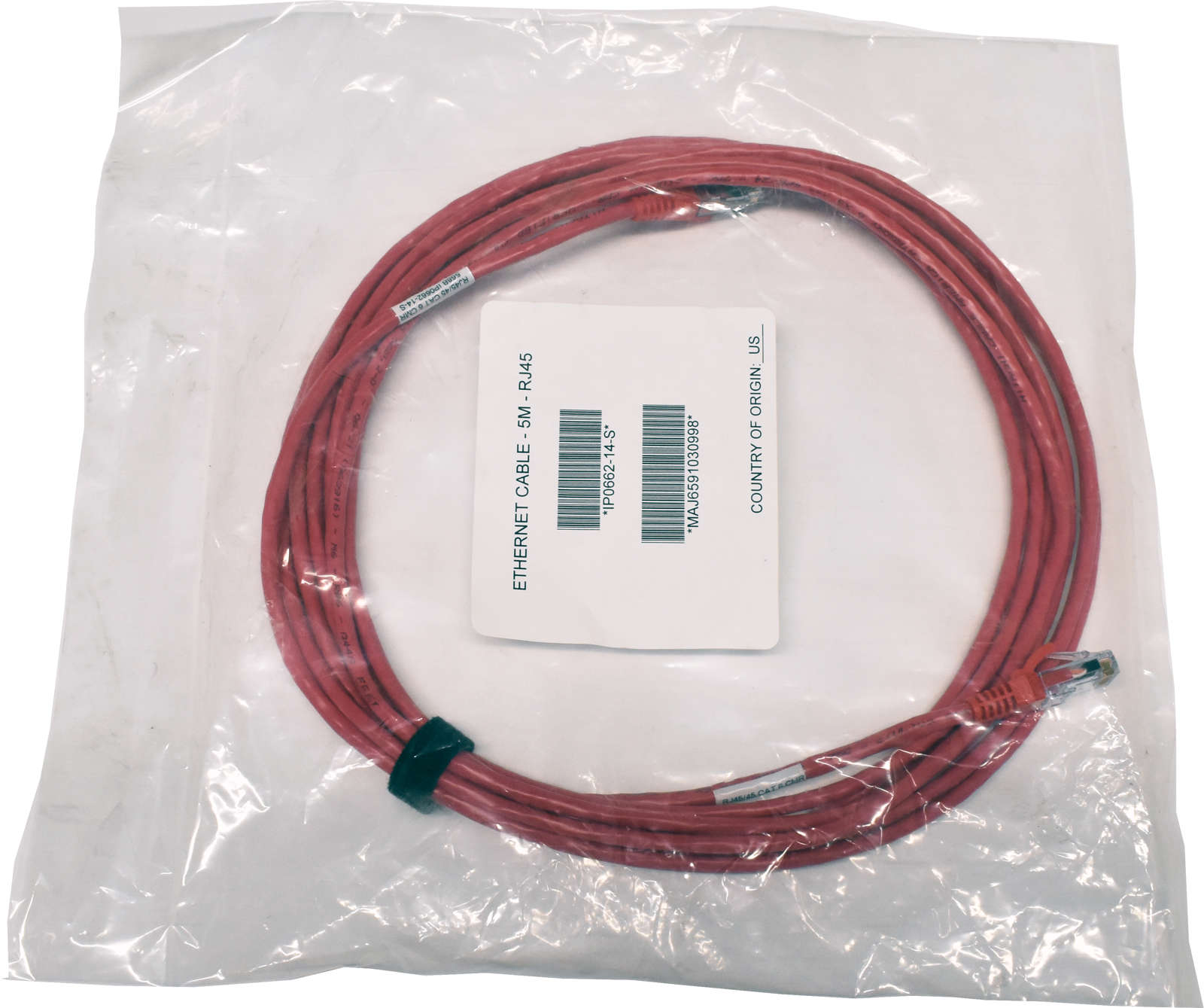 Hitachi Ethernet Cable-5M-RJ45 IP0662-14-S Patch Cable RJ-45 Cat6 CMR red NEW NEU