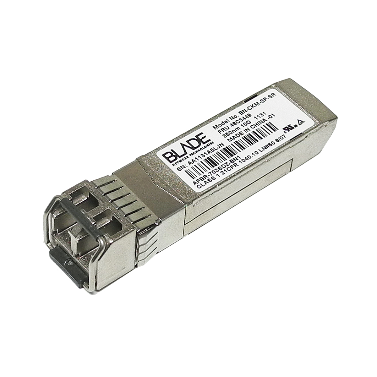 IBM BLADE BN-CKM-SP-SR 10Gb 850 nm 300 m SFP+ FC Transceiver 46C3449 IBM BLADE BN-CKM-SP-SR 10Gb 850 nm 300 m SFP+ FC Transceiver 46C3449