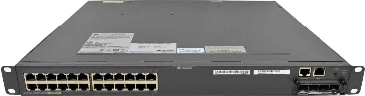 Huawei Quidway S5300 Series S5328C-EI 24-Port RJ-45 GE Switch +Module LS5D00E4GF01 +Rack Ears Huawei Quidway S5300 Series S5328C-EI 24-Port RJ-45 GE Switch +Module LS5D00E4GF01 +Rack Ears