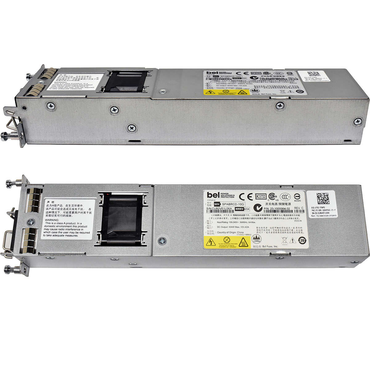 Brocade ADX1000 bel Power 504W Power Supply SPABRCD-10G 23-1000064-02