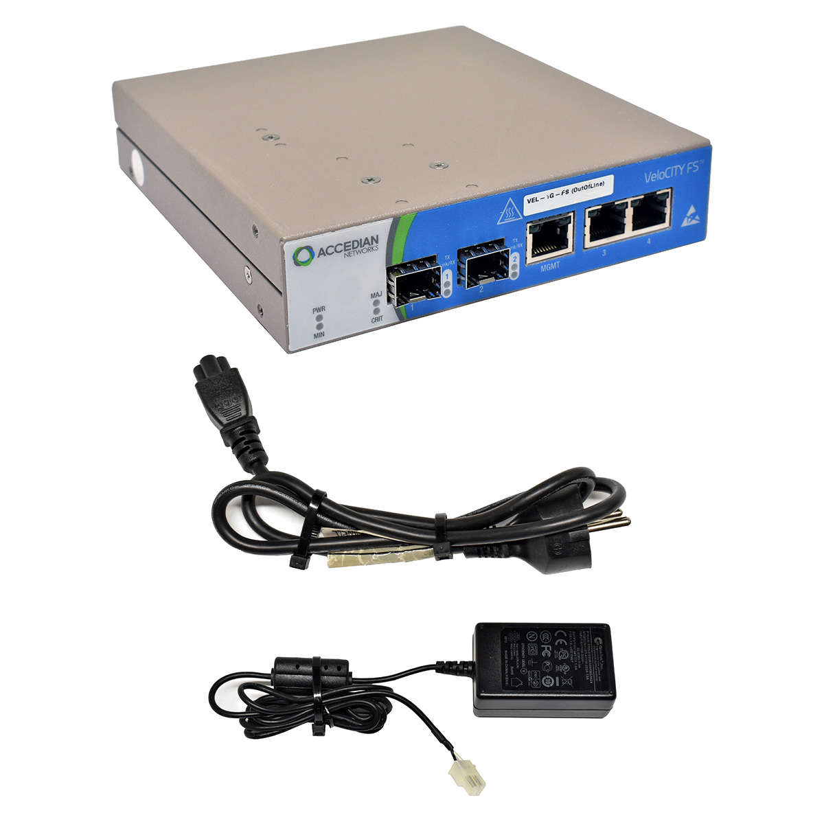 Accedian-VeloCITY-FS-VEL-1G-FS-OUT-501-018-11-Netw-001.jpg Accedian VeloCITY FS VEL-1G-FS (OUT) 501-018-11 Network measurements device + PSU