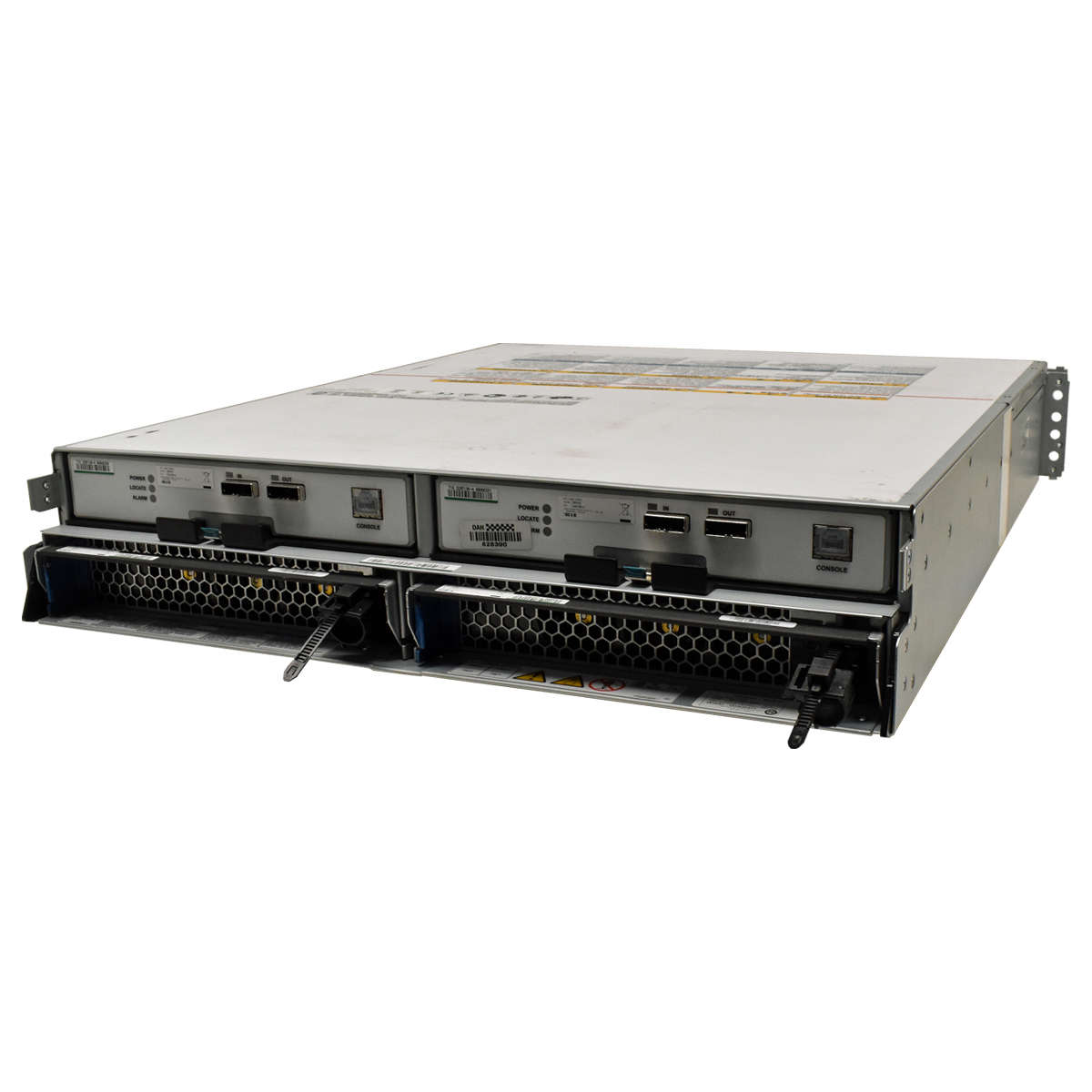 Hitachi-Drive-Box-DF-F850-DBS-24x-SFF-2-5-2x-I-O-C-002.jpg Hitachi Drive Box DF-F850-DBS 24x SFF 2,5" 2x I/O Card DBMS6 3285196-A 2x PSW 2U ohne Caddys