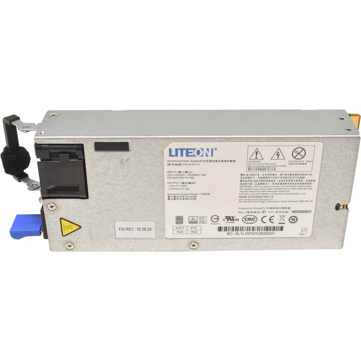 Liteon Power Supply/Netzteil PS-2162-1L 1600W 80 Plus Platinum für Quanta T42S-2U Liteon Power Supply/Netzteil PS-2162-1L 1600W 80 Plus Platinum für Quanta T42S-2U