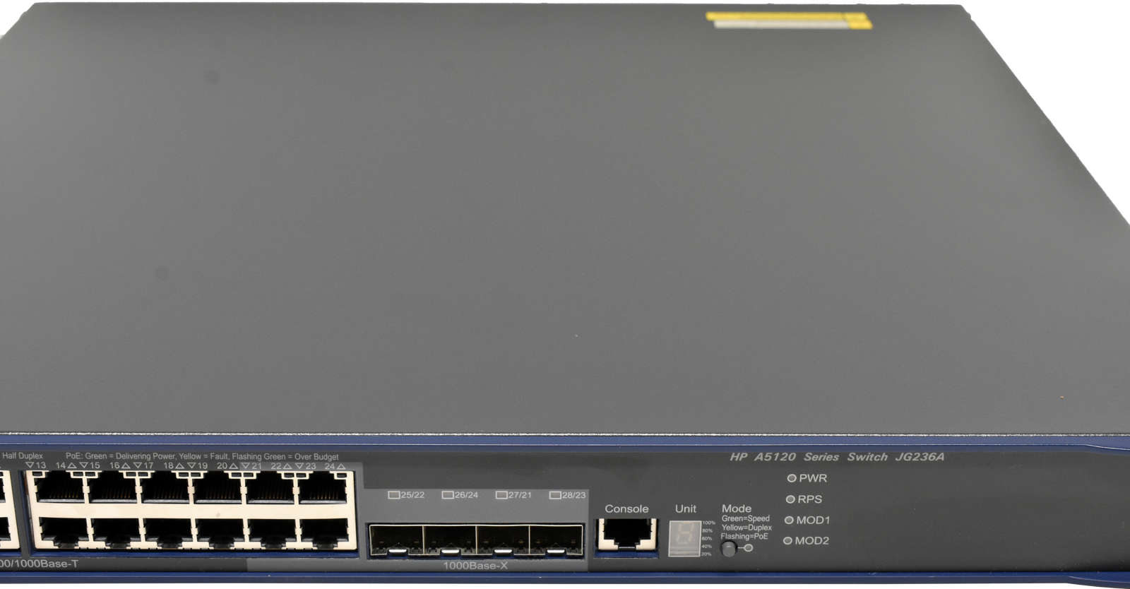 HP-A5120-24G-PoE-EI-JG236A-24-Port-GE-PoE-Switch-M-003.jpg HP A5120-24G-PoE+ EI JG236A 24-Port GE PoE+ Switch + Modul LSPM1CX2P
