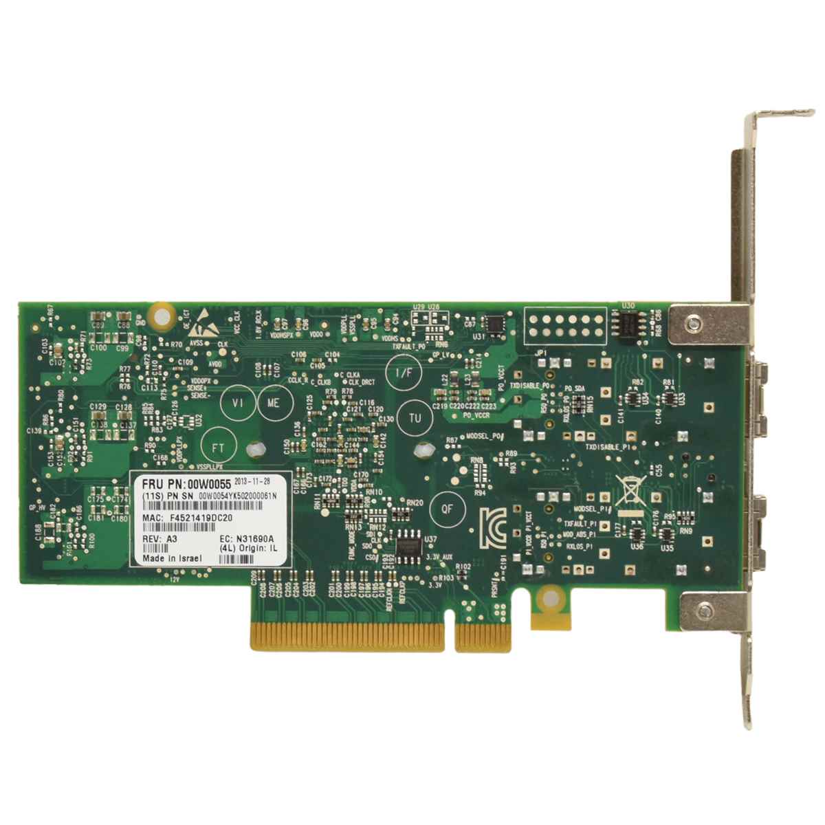 IBM / Mellanox ConnectX-3 Dual-Port SFP Netzwerkkarte + 2x 10G SFP FRU PN: 00W0055 FP