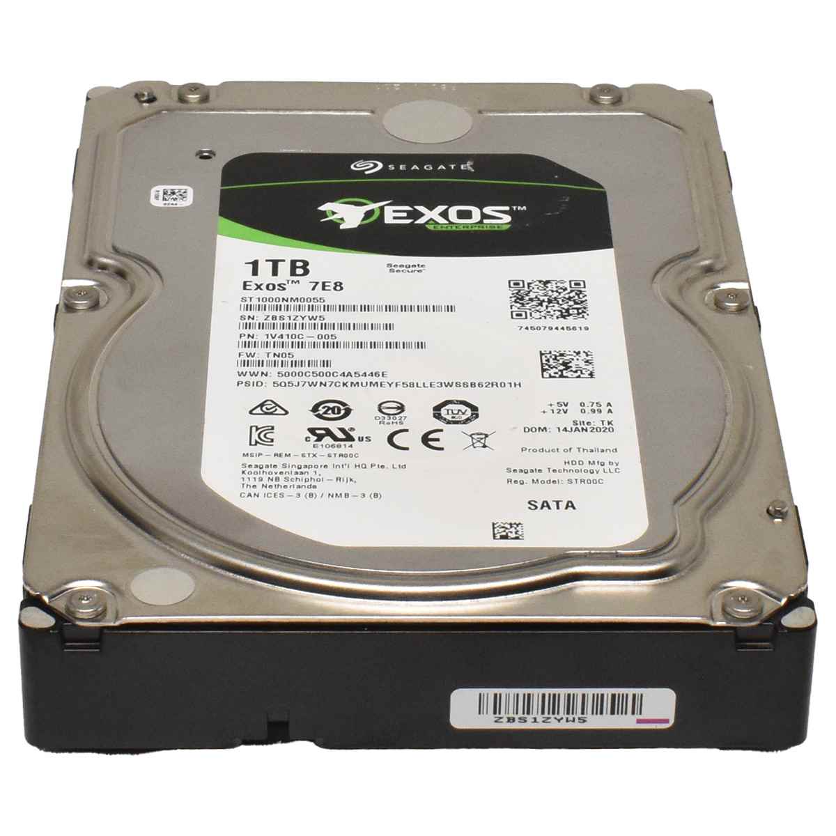 Seagate Exos Enterprise 7E8 HDD Festplatte 1TB 3.5" 7,2K SATA 6G ST2000NM0008 Seagate Exos Enterprise 7E8 HDD Festplatte 1TB 3.5" 7,2K SATA 6G ST2000NM0008